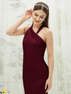 NZ Bridal Sheath Satin bridesmaid dresses EB30520 Emerson Burgundy c