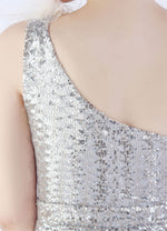 NZ Bridal Silver Feather Mermaid Maxi Sequin Prom Dress 31359 Ruby detail1