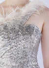 NZ Bridal Silver Feather Mermaid Maxi Sequin Prom Dress 31359 Ruby detail2