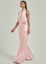 NZ Bridal Sleeveless Jumpsuit Blush Satin Rompers EB30S19 Poppy d