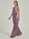 NZ Bridal Sleeveless Jumpsuit Wisteria Satin Rompers EB30S19 Poppy d