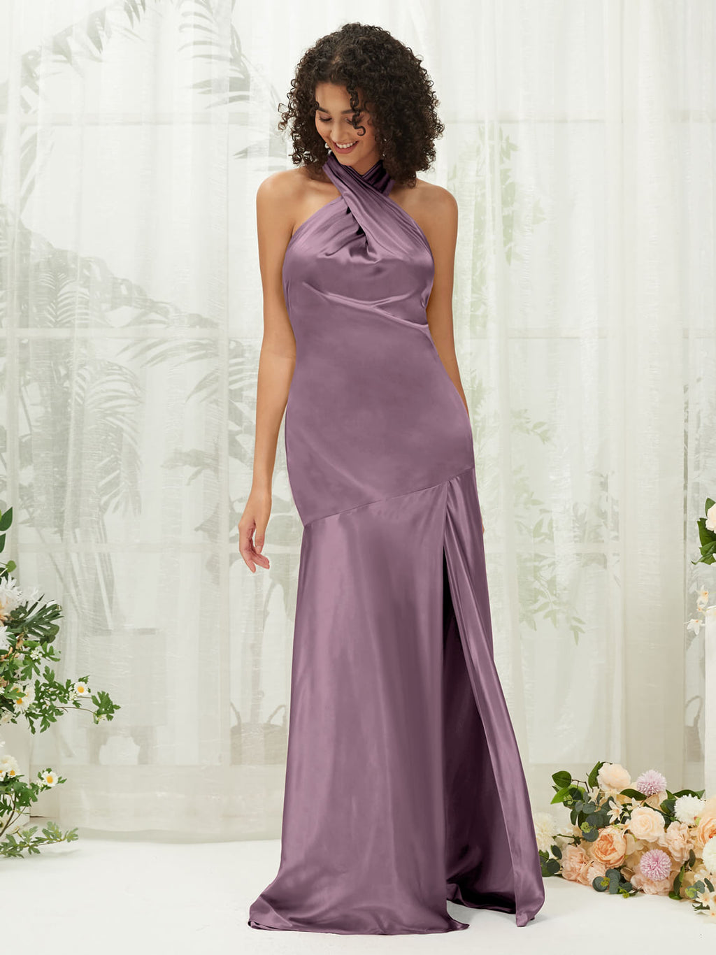 NZ Bridal Sleeveless Sheath Satin bridesmaid dresses R30517 Athena a