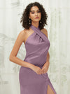 NZ Bridal Sleeveless Sheath Satin bridesmaid dresses R30517 Athena detail1
