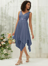 NZ Bridal Stormy Chiffon Pleated Flowy bridesmaid dresses 00207ep Evie c