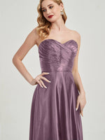 NZ Bridal Sweetheart Neck Wisteria Satin bridesmaid dresses 587XC Lillie detail1