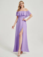 NZ Bridal Tahiti Chiffon Flowy Slit bridesmaid dresses 00968ep Iris a