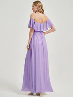 NZ Bridal Tahiti Chiffon Flowy Slit bridesmaid dresses 00968ep Iris B