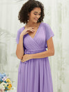 NZ Bridal Tahiti Chiffon Flowy V Neck bridesmaid dresses 0164aEE Mila d