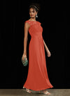 NZ Bridal Terracotta Chiffon Cap Sleeves Maxi bridesmaid dresses 09996ep Ryan d