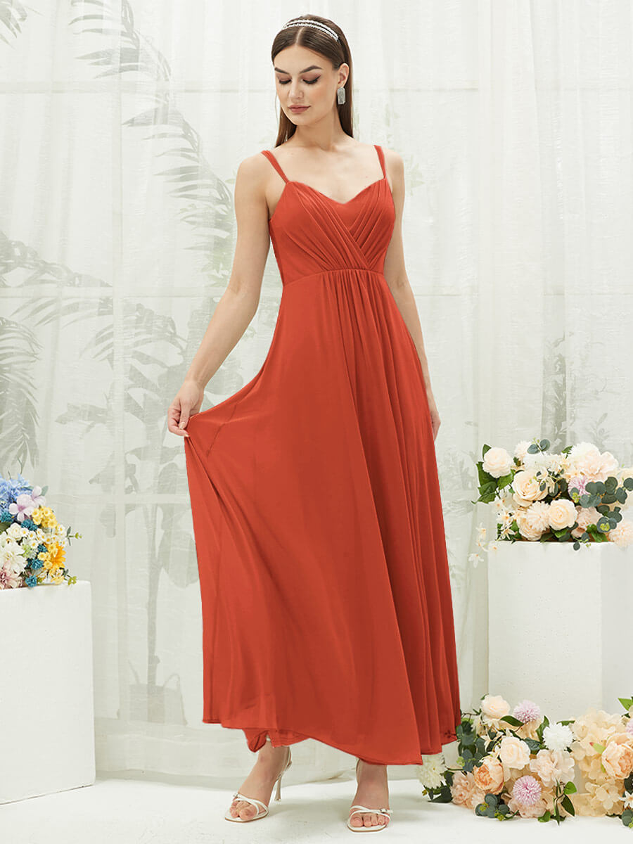 NZ Bridal Terracotta Chiffon Convertible Backless bridesmaid dresses 01692ES Aria a