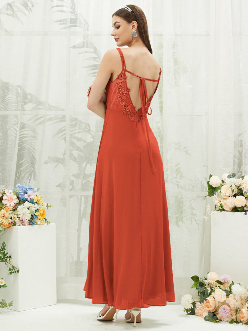 NZ Bridal Terracotta Chiffon Convertible Backless bridesmaid dresses 01692ES Aria b