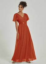 NZ Bridal Terracotta Tulle Flowy bridesmaid dresses 07962ep Lucy a