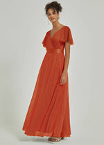 NZ Bridal Terracotta Tulle Flowy bridesmaid dresses 07962ep Lucy c