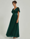 NZ Bridal Tulle Emerald Green Pleated bridesmaid dresses 07962ep Lucy c