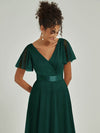 NZ Bridal Tulle Emerald Green Pleated bridesmaid dresses 07962ep Lucy d