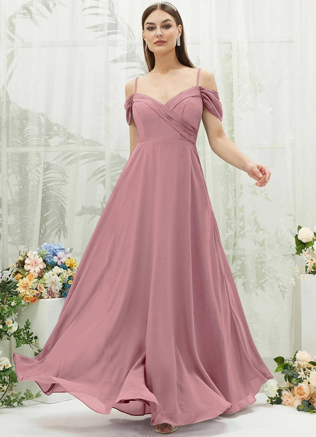 NZ Bridal Vintage Convertible Chiffon Maxi Bridesmaid Dress With Pocket BG30217 Spence a