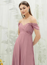 NZ Bridal Vintage Convertible Chiffon Maxi Bridesmaid Dress With Pocket BG30217 Spence c
