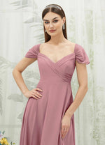 NZ Bridal Vintage Convertible Chiffon Maxi Bridesmaid Dress With Pocket BG30217 Spence d