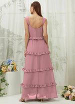 NZ Bridal Vintage Sweetheart Neck Chiffon Floor Length Bridesmaid Dress R3701 Sloane b