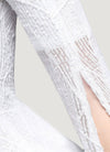 NZ Bridal White Long Slit Sleeves V Neck Sequin Mermaid Prom Dress 18576 Alora detail2
