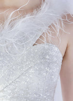 NZ Bridal White Mermaid Maxi Sequin Prom Dress 31359 Ruby detail2