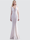 NZ Bridal White Sheer V Neck Mermaid Sequin Prom Dress 18691yey Camilla a