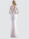 NZ Bridal White Sheer V Neck Mermaid Sequin Prom Dress 18691yey Camilla b