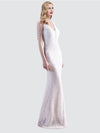 NZ Bridal White Sheer V Neck Mermaid Sequin Prom Dress 18691yey Camilla c