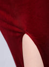 NZ Bridal Wine Red Tassel Sleeves Sequin Maxi Prom Dress 18630 Gianna detail2