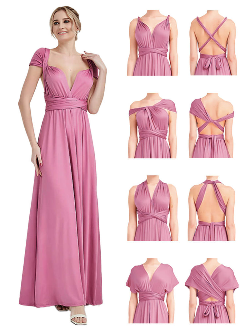 [Final Sale]Regular Size Dusty Rose Infinity Bridesmaid Dress - Lucia NZ Bridal
