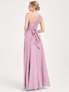 Mauve Multi Ways Wrap Convertible Bridesmaid Dress Strapless Chiffon A-line Gown For Bridesmaid Party - CHRIS