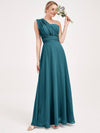 Teal CONVERTIBLE Chiffon Bridesmaid Dress-CHRIS