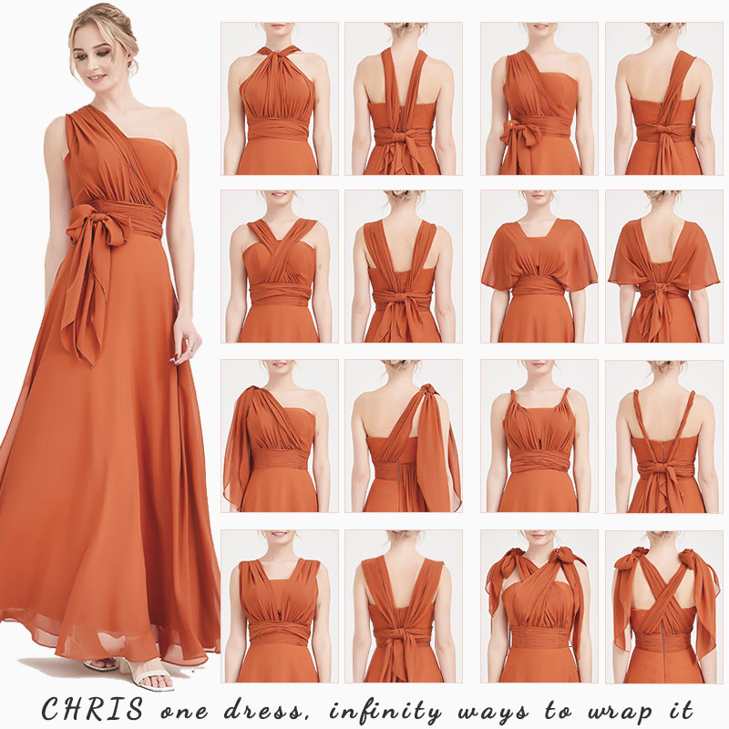 Olive Convertible Chiffon Bridesmaid Dress Wrap Floor Length Gown Change Color From Swatches / XL / N14 Olive Convertible Chiffon Bridesmaid Dress Wrap Floor Length Gown Change Color From Swatches / XL / N14