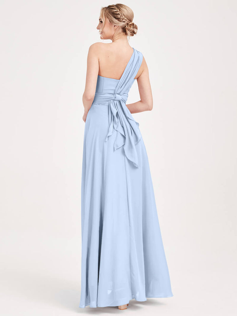 Cornflower blue CONVERTIBLE Chiffon Bridesmaid Dress-CHRIS