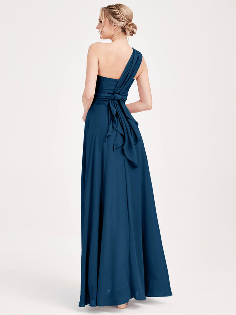 Ink Blue CONVERTIBLE Chiffon Bridesmaid Dress-CHRIS