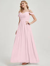 Blush Pleated Pleated Bridesmaid Dress Ellen