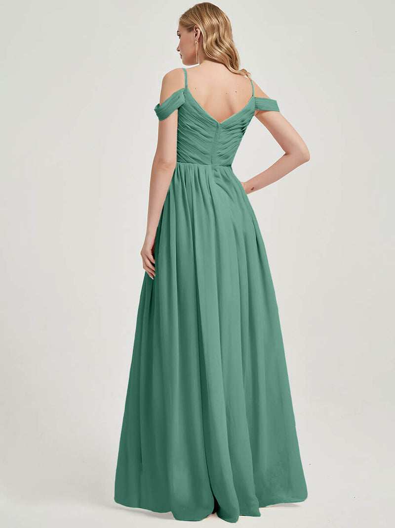 Eucalyptus Pleated Bridesmaid Dress Ellen