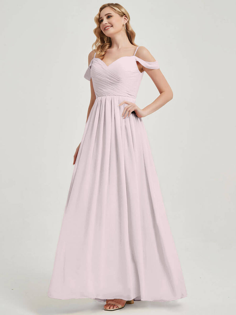 Pale Rose Pleated Pleated Bridesmaid Dress Ellen