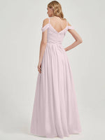 Pale Rose Pleated Pleated Bridesmaid Dress Ellen