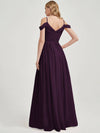 V-neckline with chiffon fabric Pleated Bridesmaid Dress-Ellen