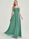 Eucalyptus Long Chiffon Maternity Bridesmaid Dress-Leela