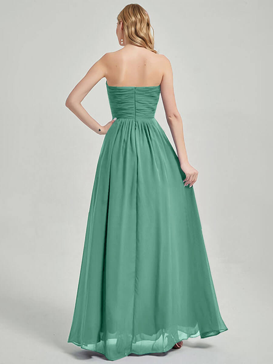 Eucalyptus Long Chiffon Maternity Bridesmaid Dress-Leela