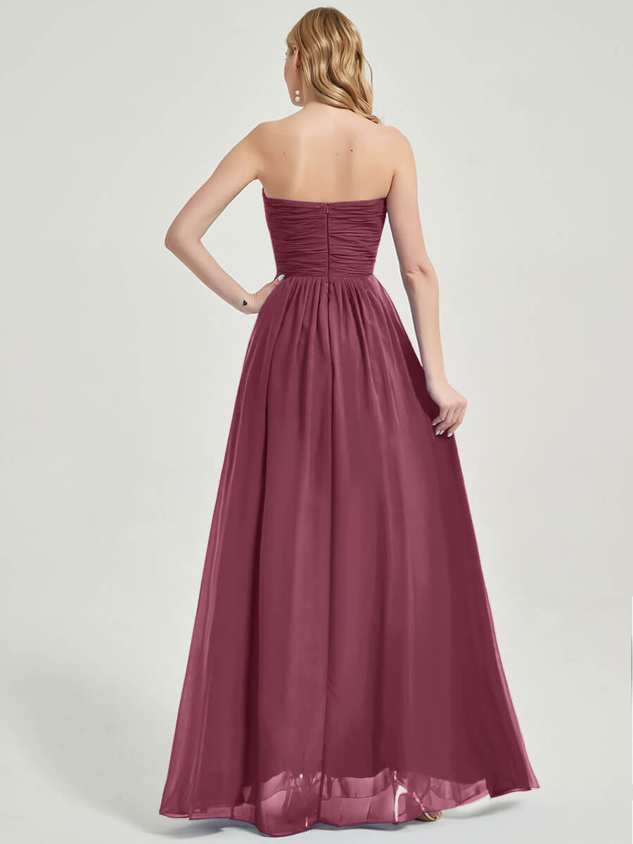 Mulberry Strapless Maternity Bridesmaid Dress-Leela