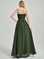 Olive Long Chiffon Maternity Bridesmaid Dress-Leela