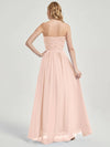 Pearl Pink Strapless Chiffon Maternity Bridesmaid Dress-Leela