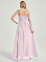 Pale Rose Strapless Chiffon Maternity Bridesmaid Dress-Leela