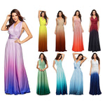 Women's Gradient Champagne Infinity Wrap Bridesmaid Dress
