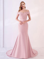 NZBridal Bridal Party Dress Party Gowns NZB001 Dusty Pink a