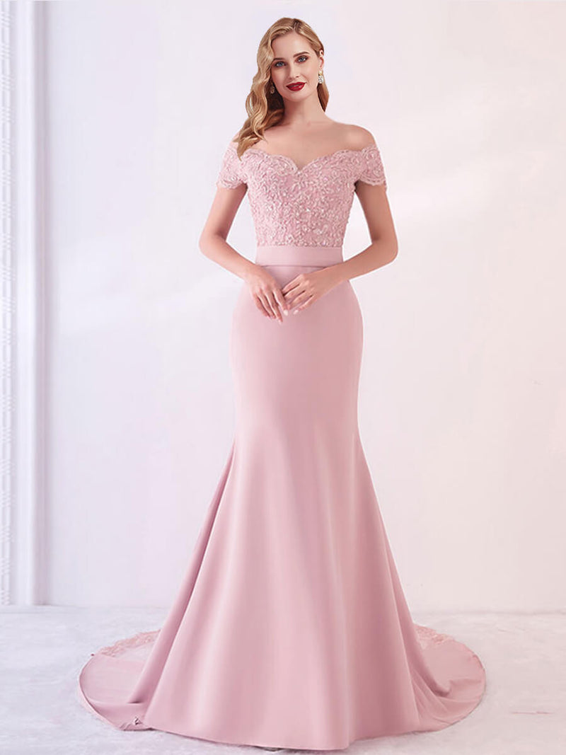 NZBridal Bridal Party Dress Party Gowns NZB001 Dusty Pink a
