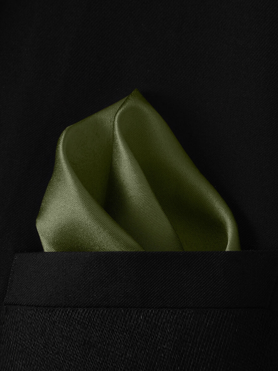 NZBridal Men's Pocket Square Handkerchief Olive c